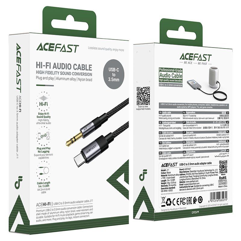 Audio cable J11 USB-C to 3.5mm