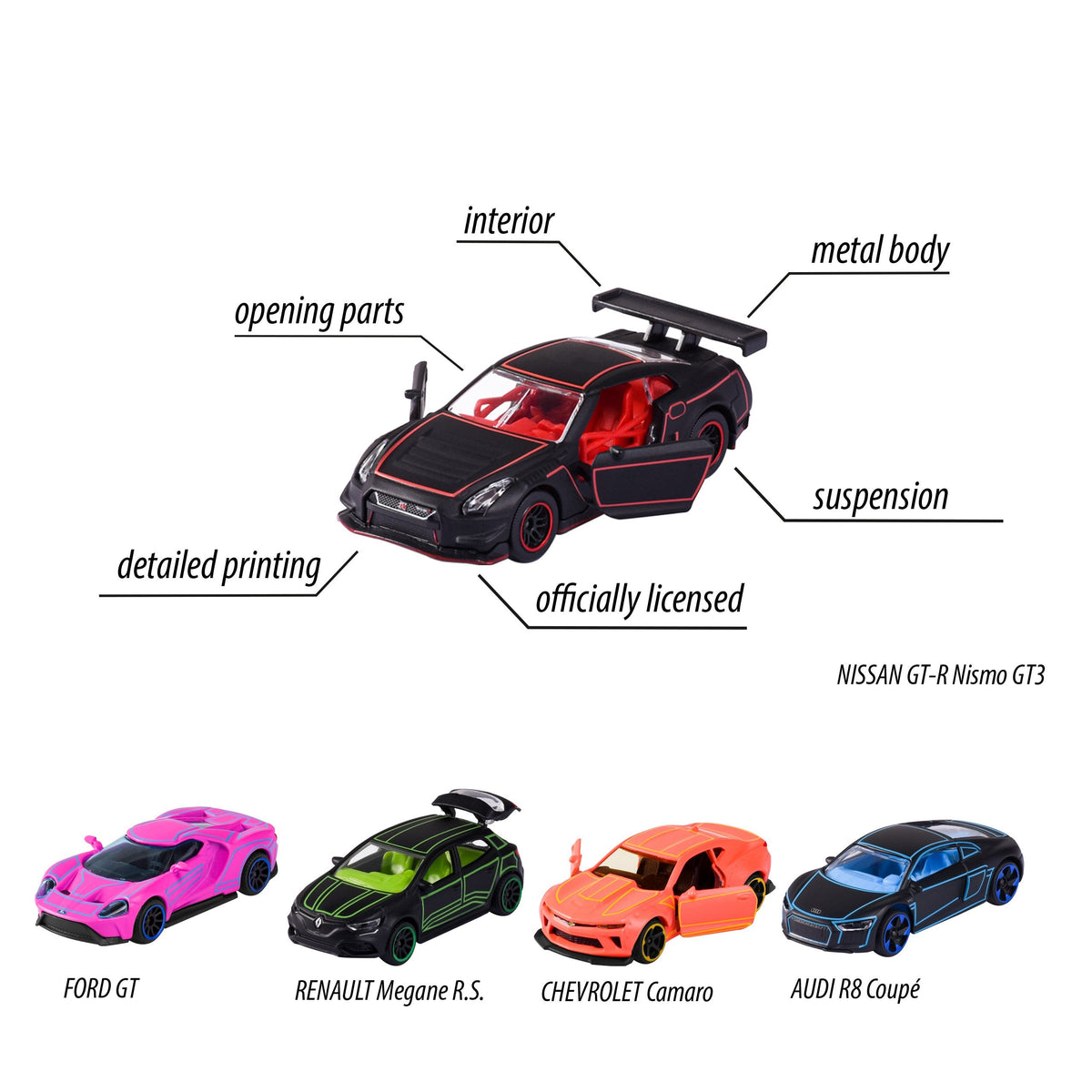 Majorette - Light Racer 5 Pieces Giftpack