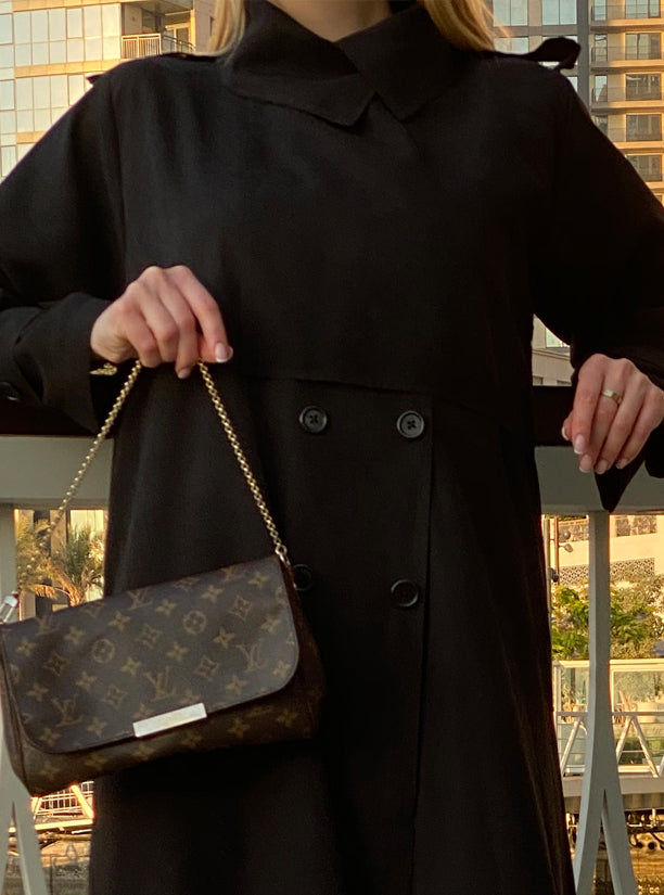 MOiSTREET Shamua Black Travel Wear Abaya