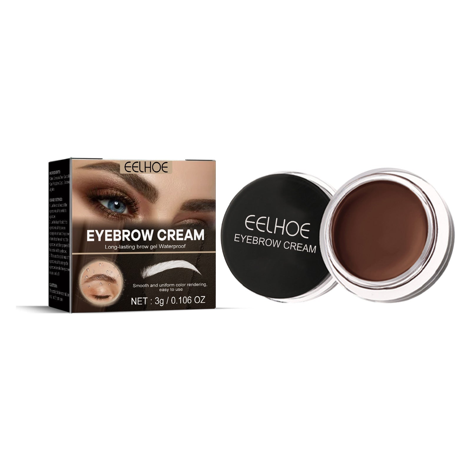 Create Long-Lasting, Natural Eyebrows, Waterproof, Smudge-Proof, Easy to Use ,3g