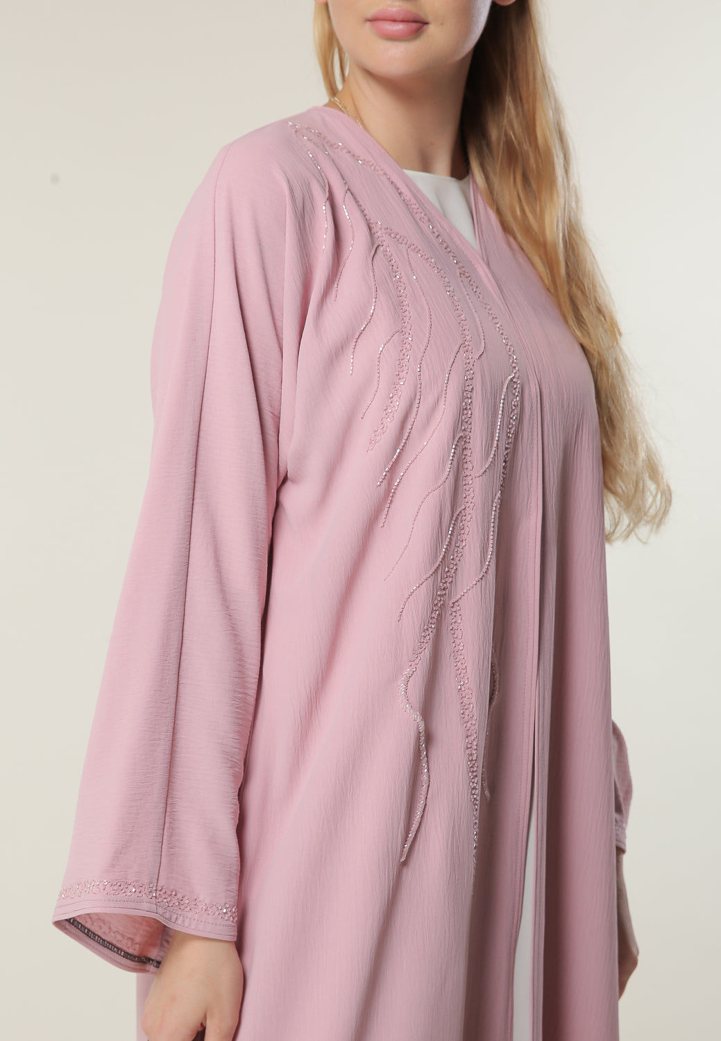 MOiSTREET Pink Handmade CEY Abaya