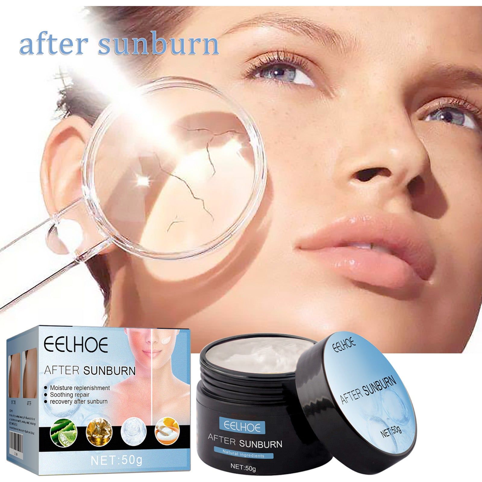 After Sun Repair Cream, Hydrating Moisturizer for Skin, Post Sun Recovery ,50g