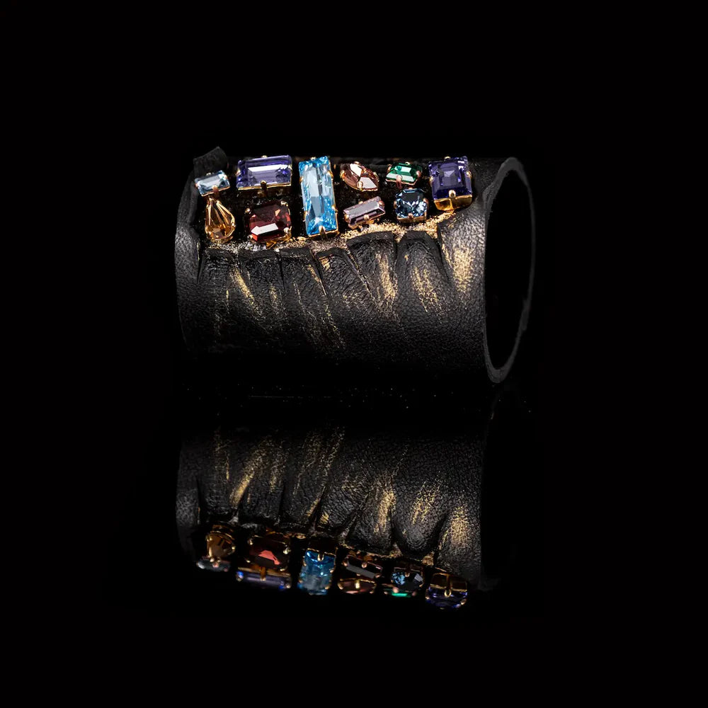 The Dark Midnight Atelier Mosaic Leather Cuff