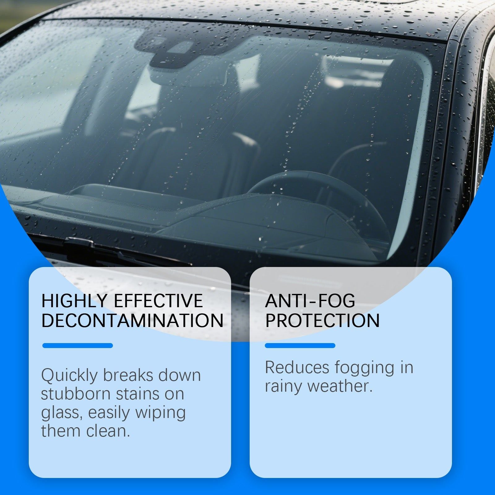 Car Care Glass Anti-Fog Spray, Clear Vision, Dust-Proof, Rainproof ,1set