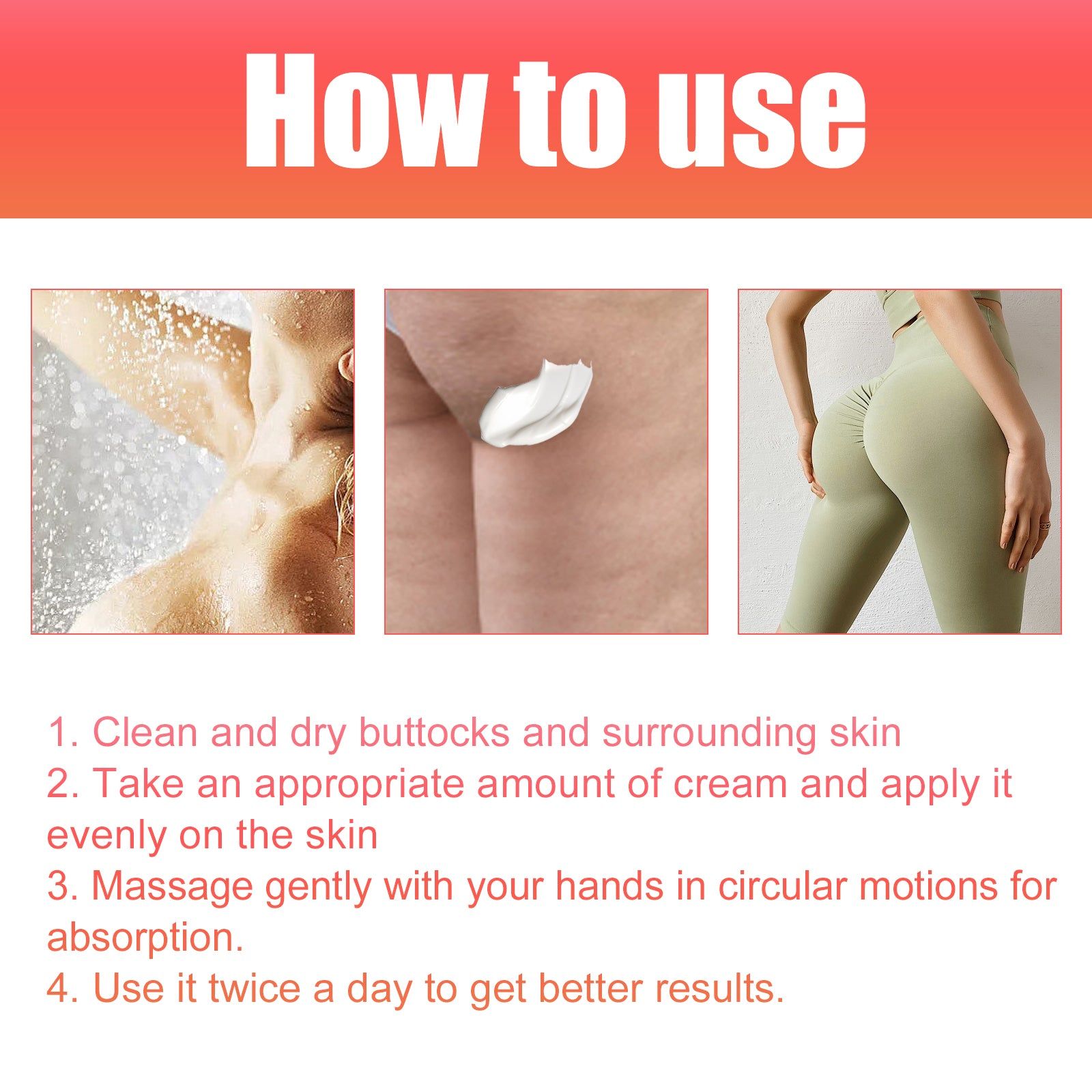 Butt Bum Cream, Tighten and Firm Your Buttocks, Moisturize and Smooth Skin ,150g