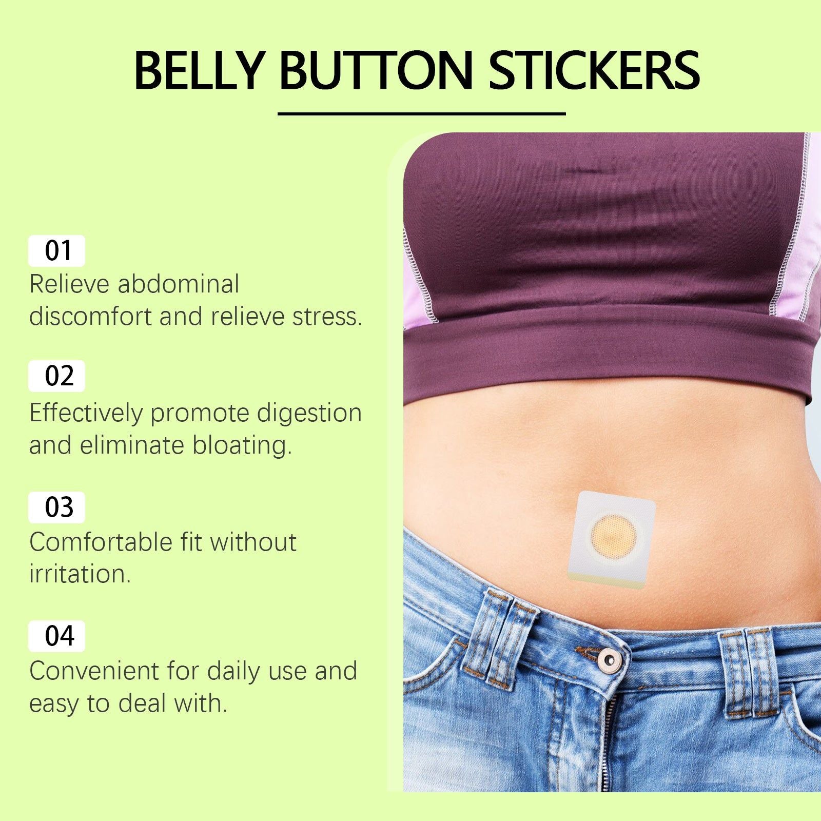 Body Care Patch, Natural Digestive Relief, Gentle Formula, Relax & Nourish ,10pcs