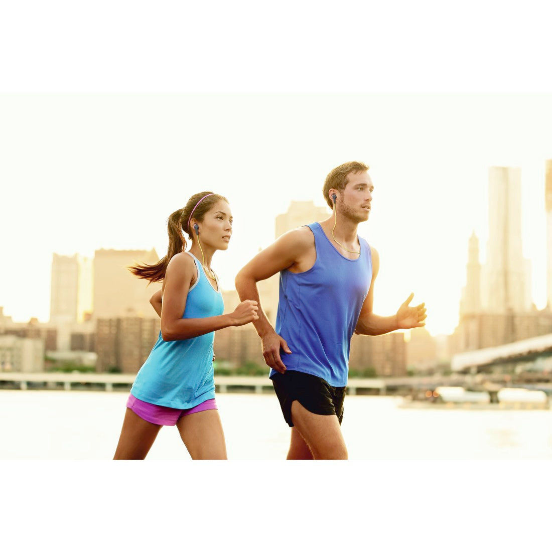 HAMA 135606 "Run" Clip-On Sport Earphones, black/green