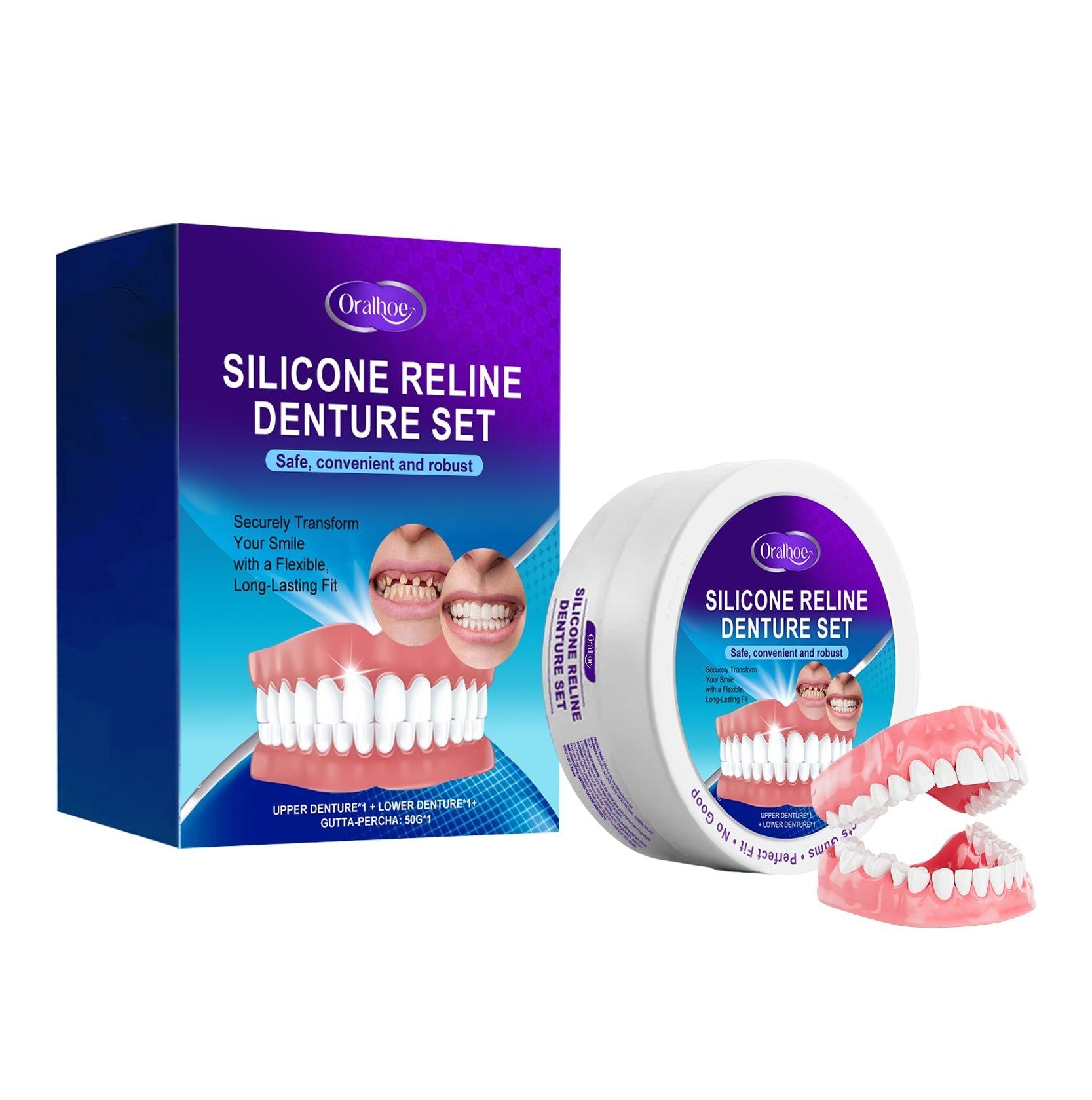 Enhance Your Smile with Denture Modification Braces, Comfortable, Natural Fit ,1set