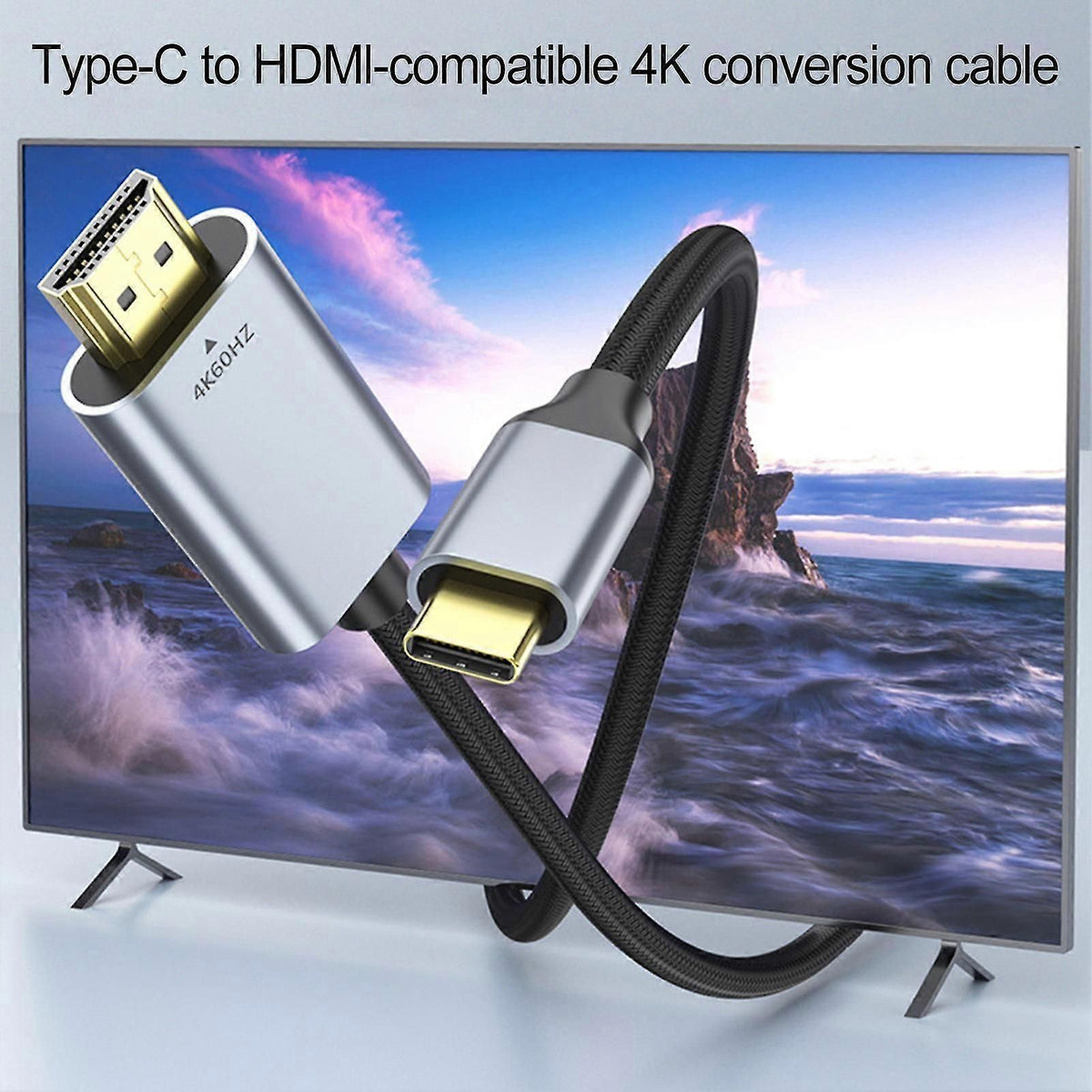 Type C to HDMI Adapter 4K 60Hz for Laptop Phone PS5 Xbox and Monitors