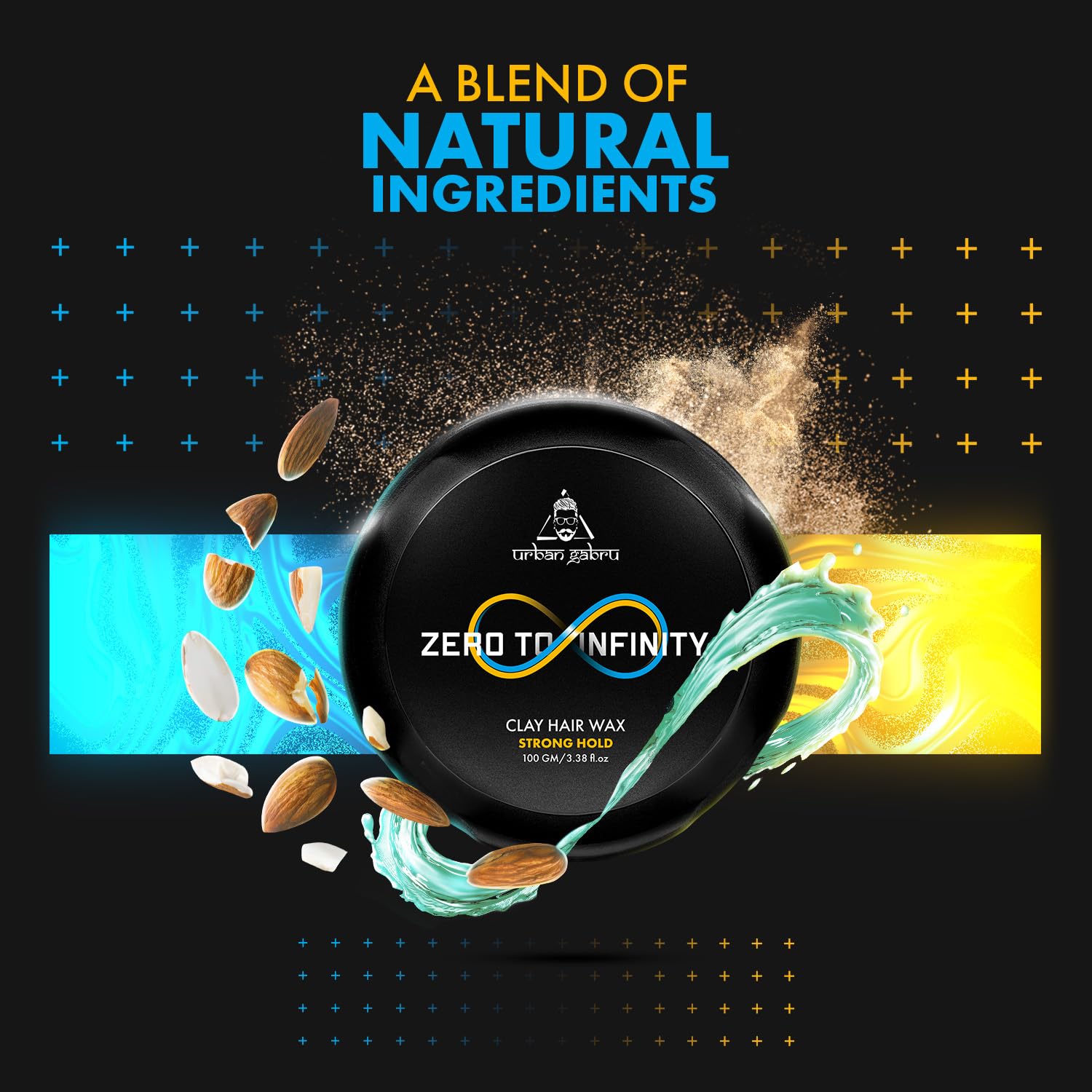 Urban Gabru Clay Hair Wax : Zero to Infinity- Strong Hold | Volume | Hair Style 100 gm