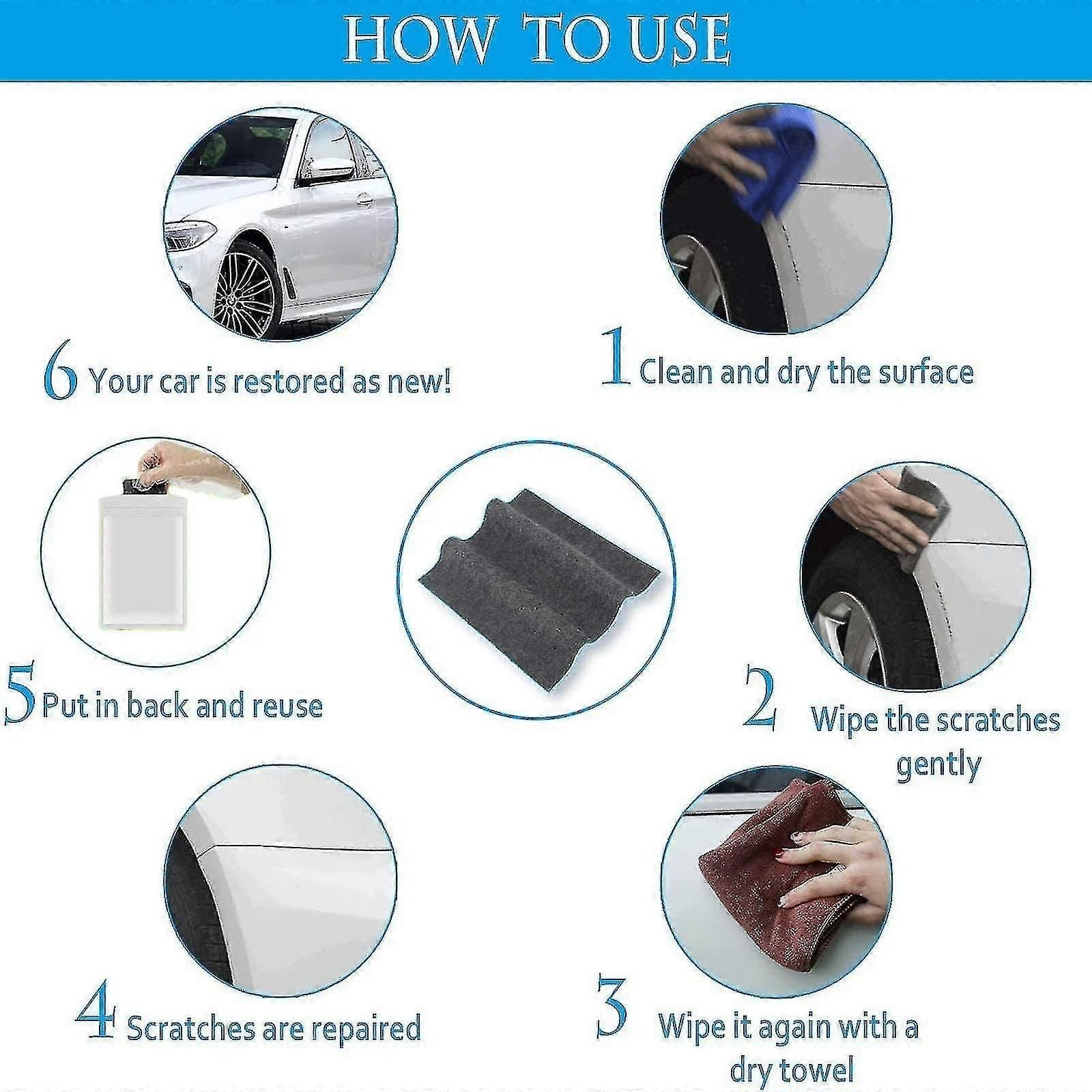 Nano Sparkle Cloth, Nano Sparkle Cloth For Car Scratches, Multi-purpose Car Scratch Removal Cloth, Nano Magic zxin