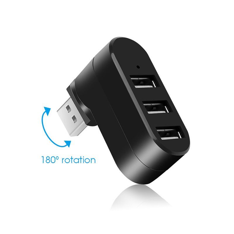 3 Port USB Hub USB 2.0 Adapter Distributor Portable High Speed Splitter
