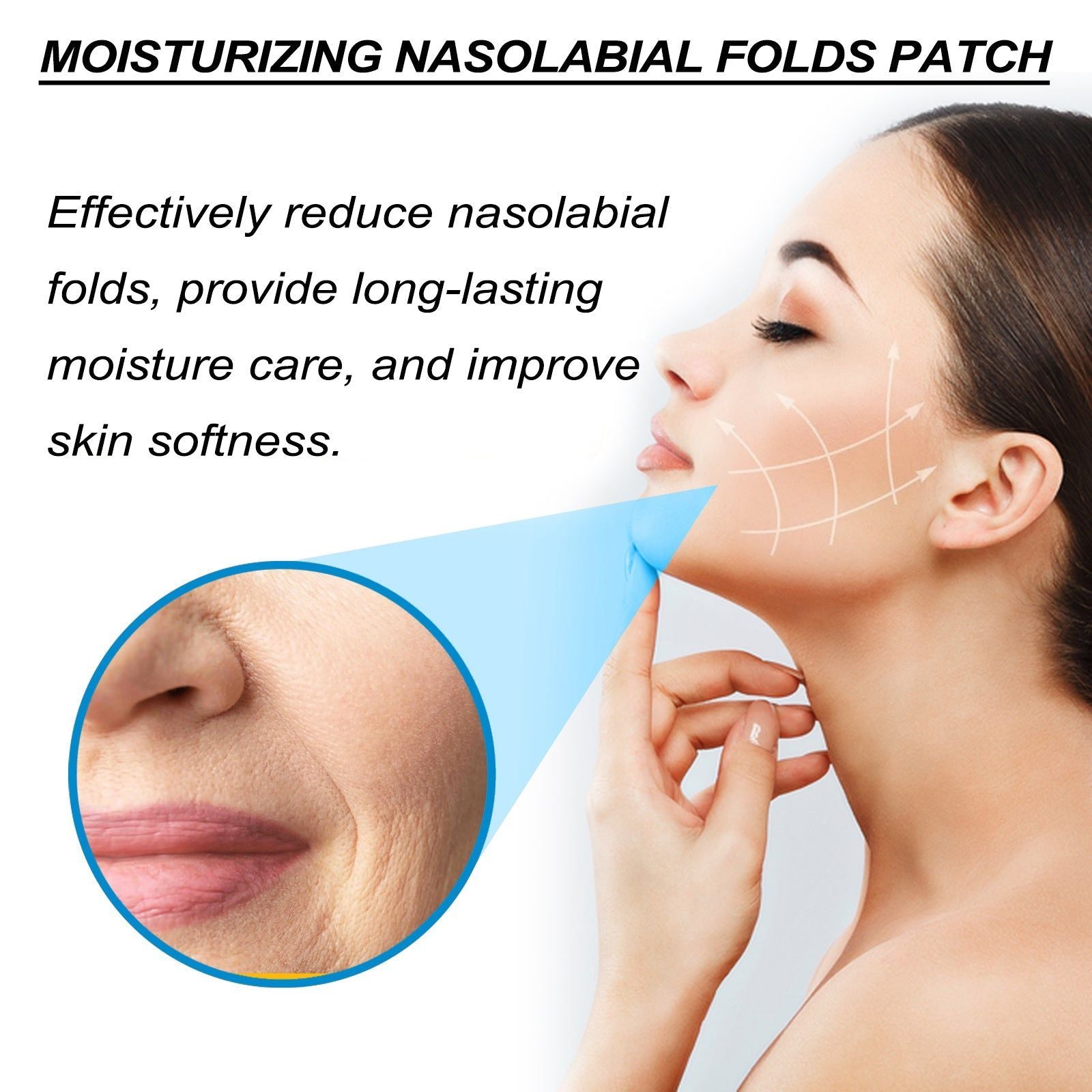 Anti-Wrinkle Nasolabial Patches, Hydrating, Firming, Youthful Skin ,10pairs