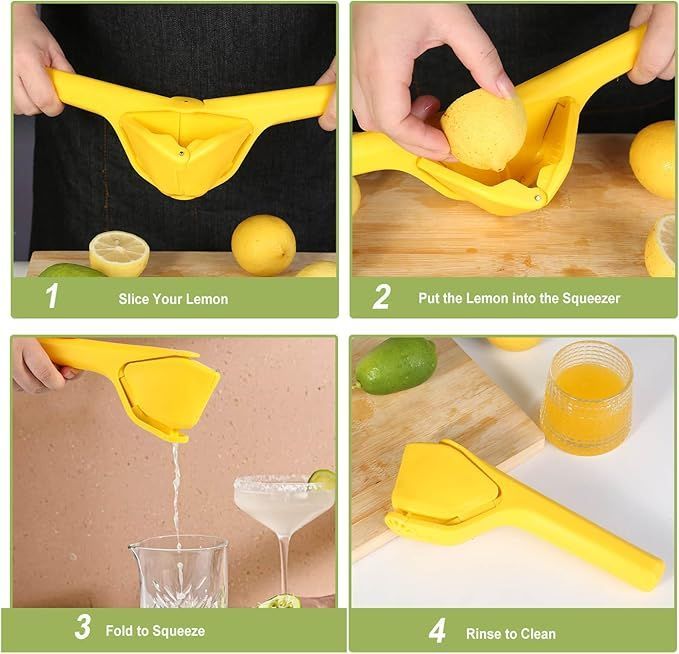 Lemon Squeezer Effortless Manual Flat Lime Juicer Squeezer Hand Citrus Press