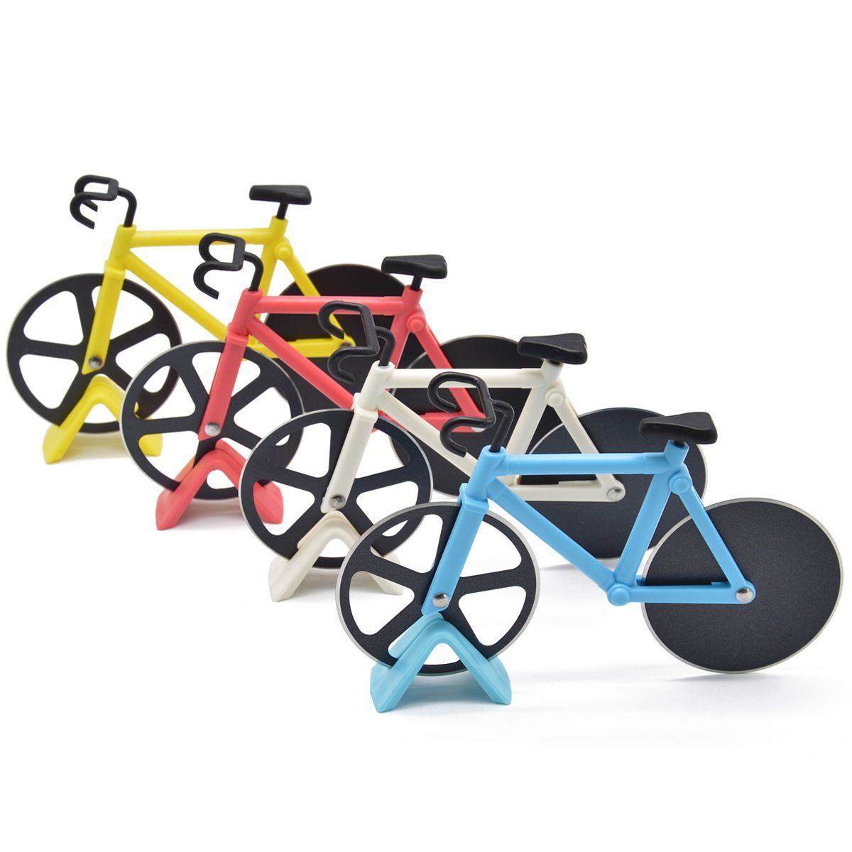 Pizza Cutter Bike Roller Pizza Cutter Stainless Steel Knives Tools Gift
