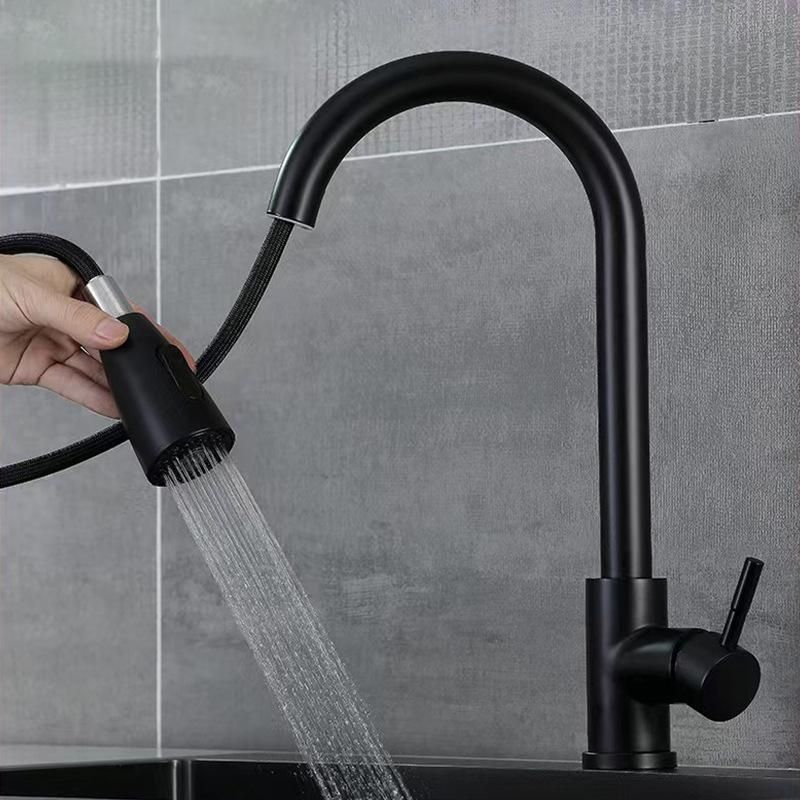 Pull-out 3 Modes Kitchen Faucet Brushed Silver