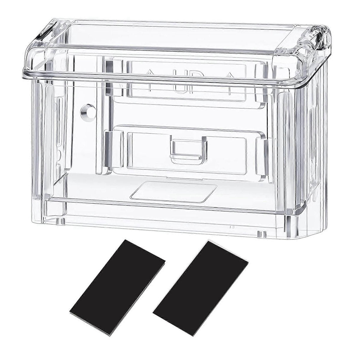 2X Outdoor Business Card Holder Wall Mount Acrylic Business Card Box Included Clear Holder Peel and Stick