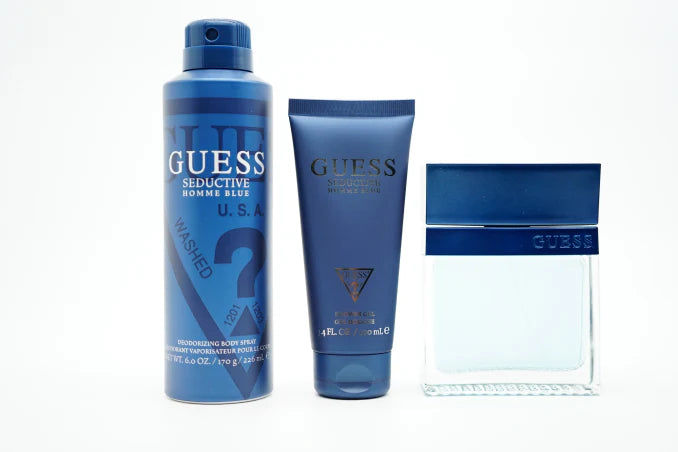 Guess Seductive Homme Blue Edt 100Ml 3Pcs Set