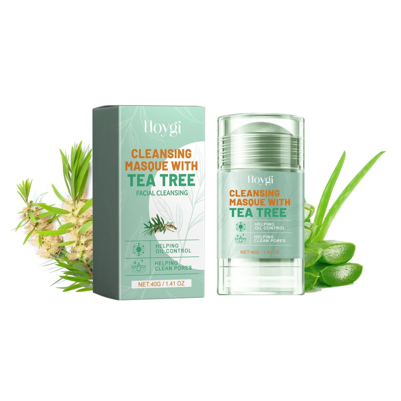 Deep Cleansing Tea Tree Mask for Clear, Smooth, Acne-Free Skin, Facial Care ,40g