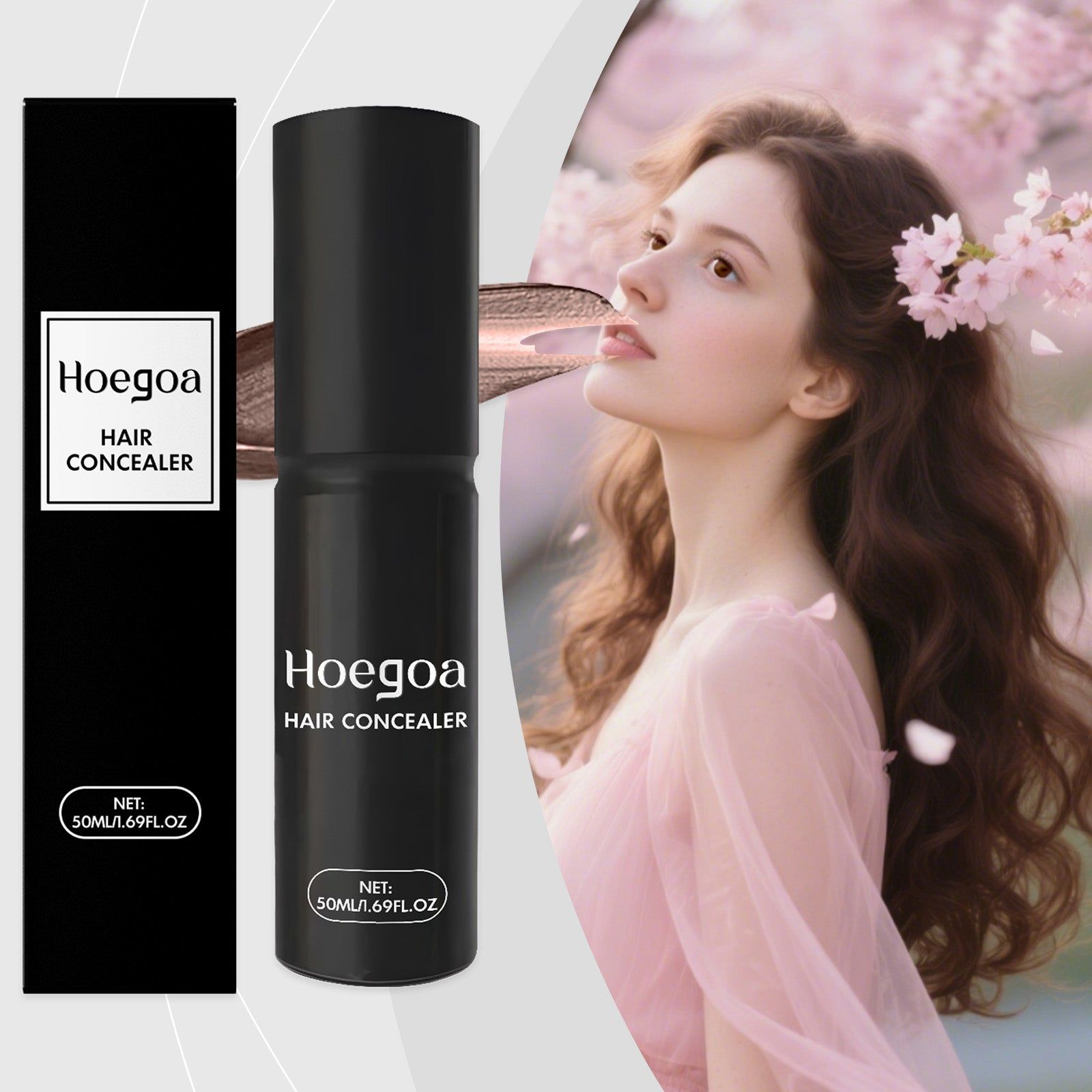 Dark Brown Hair Covering Cream, Waterproof, Temporary Hair Concealer, Easy to Use ,50ml