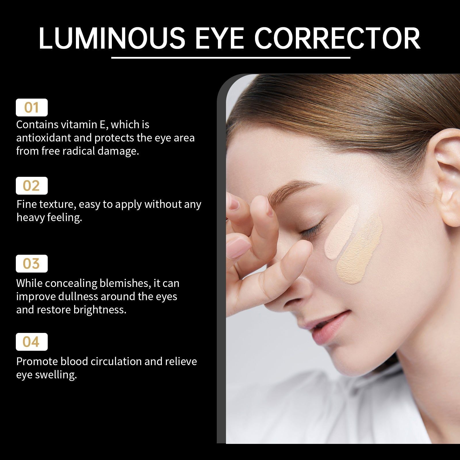Best Concealer for Dark Circles, Hydrating Under Eye Cover, Natural Radiance ,10ml/box