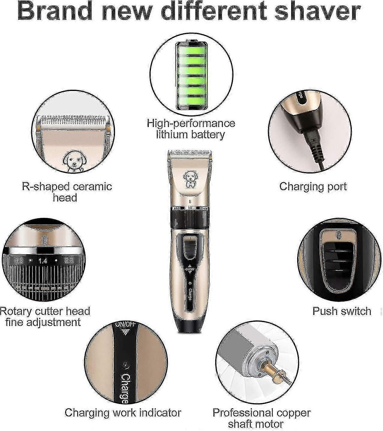 Hair Clipper Cordless Rechargeable Grooming Machine