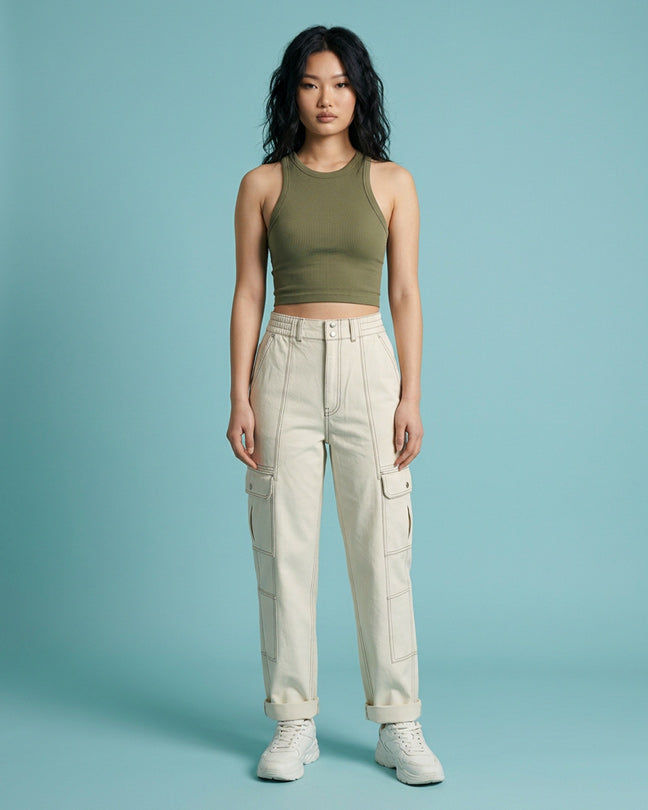 Urban Outfitters white UFO pant