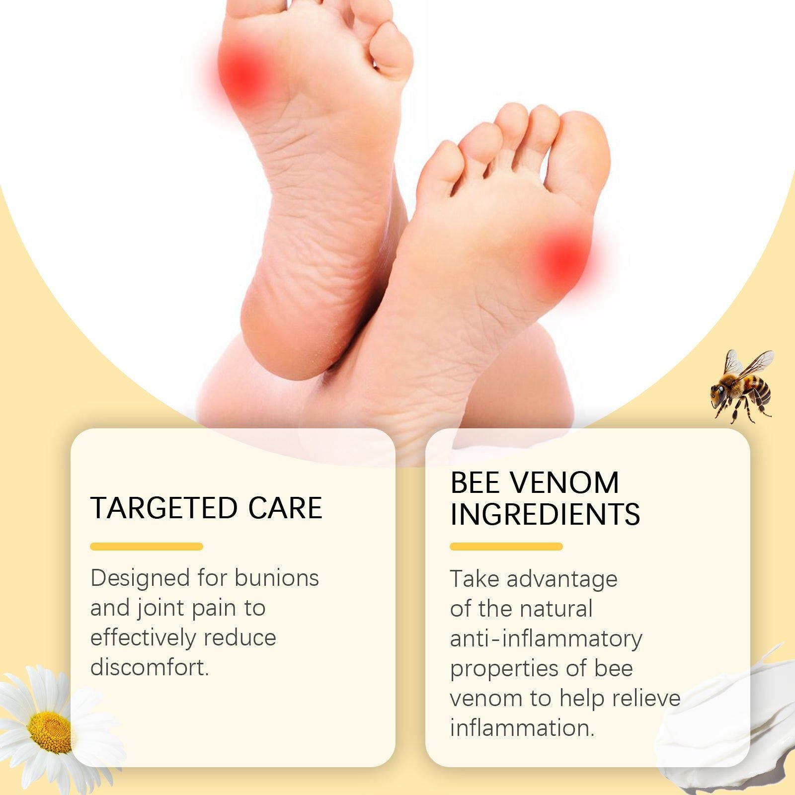 Bee Venom Cream for Bunion Pain, Joint Inflammation, Natural Relief ,20g