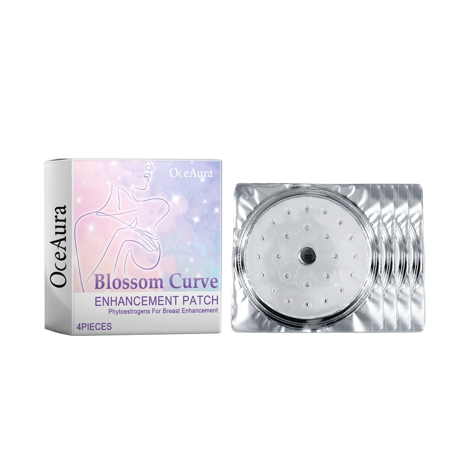 Blossom Curve Breast Lift and Enhancement Patch, Firming, Volumizing, Anti-Sagging ,4pcs
