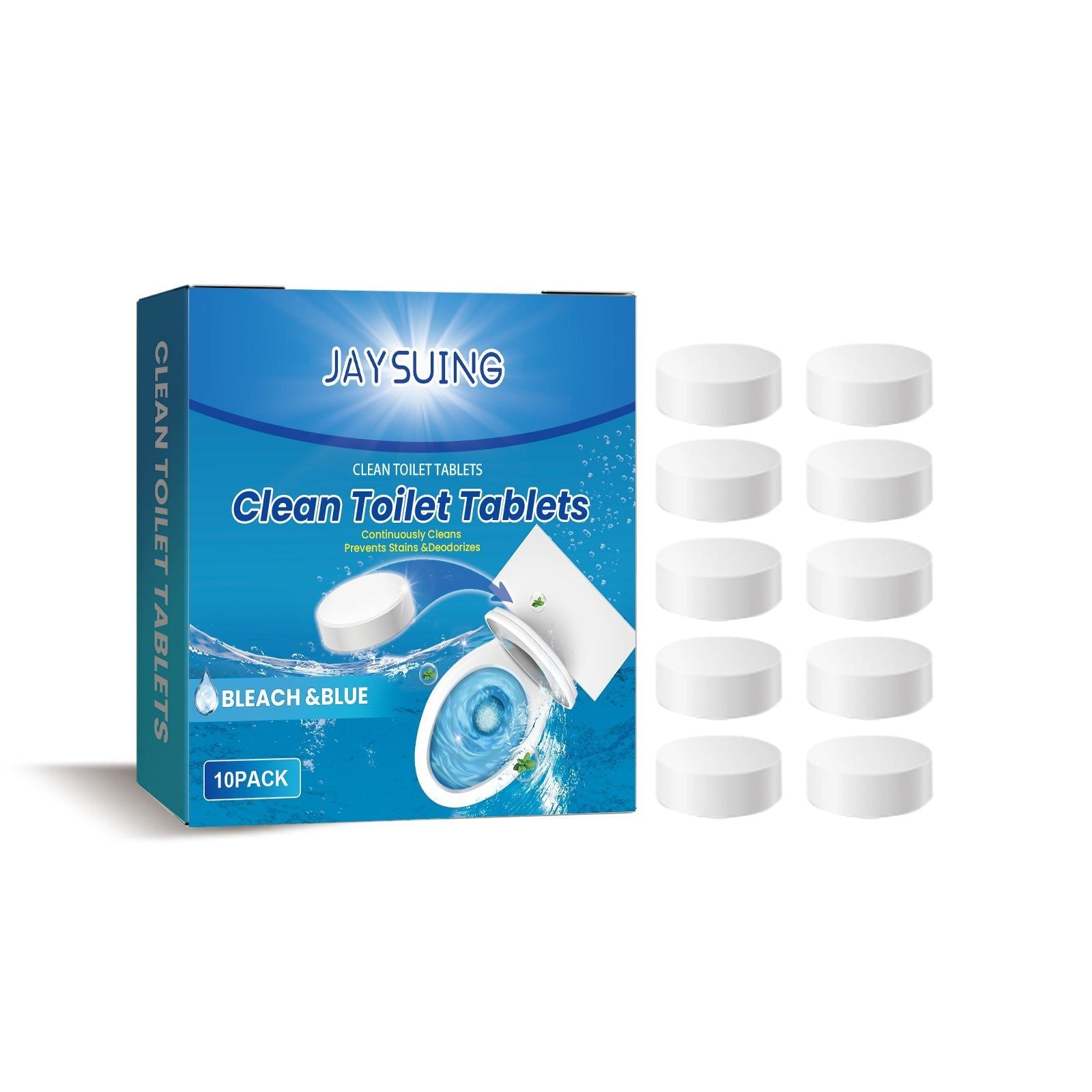 Automatic Toilet Cleaner Tablets, Deep Cleaning, Fresh Odor, Easy to Use ,10pcs