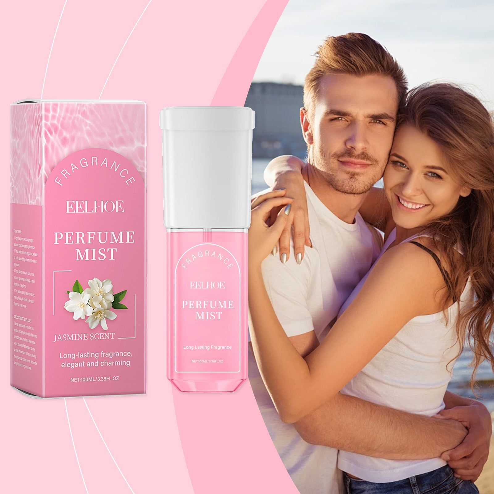 Brazilian Jasmine Perfume Spray, Light Fresh Fragrance, Long-lasting, Elegant Body Mist ,100ml