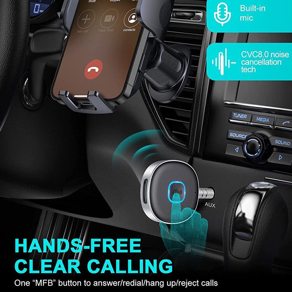 Wireless Car Bluetooth Receiver Transmitter Bluetooth Adapter Hands Free Calls