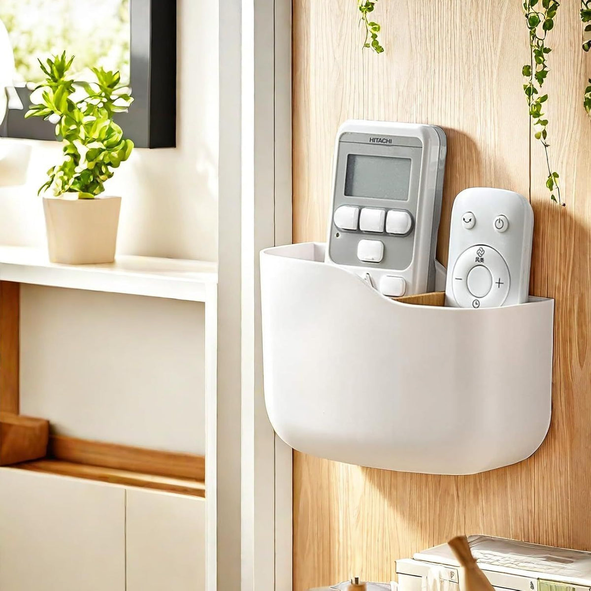Remote Control Storage Box Wall Mounted Adhesive Remote Control Holder