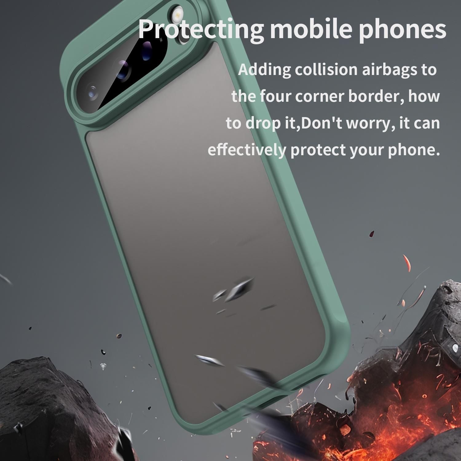 TPU Hybrid PC Frosted Phone Case For Google Pixel 9 Pro XL