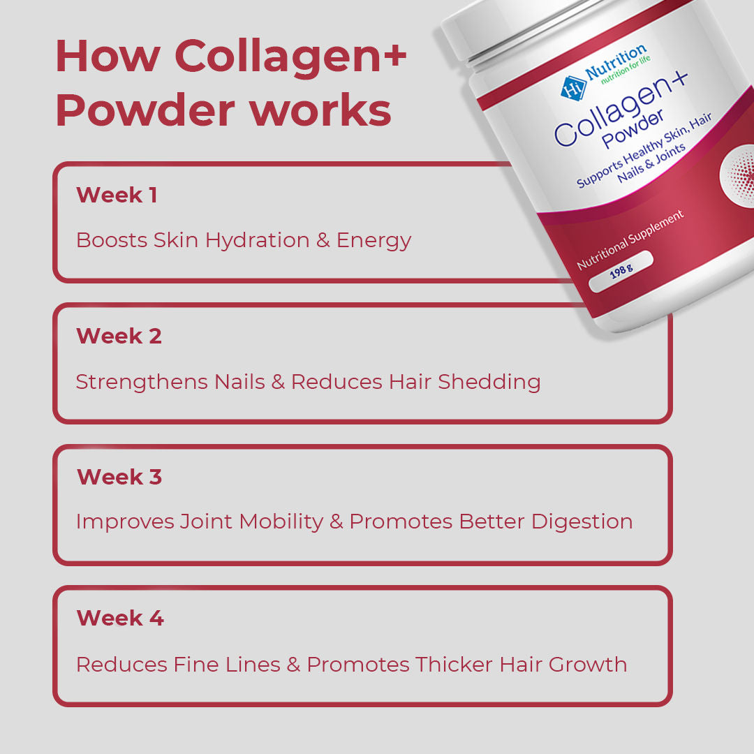 مسحوق كولاجين+ من Hi Nutrition 198 جرام