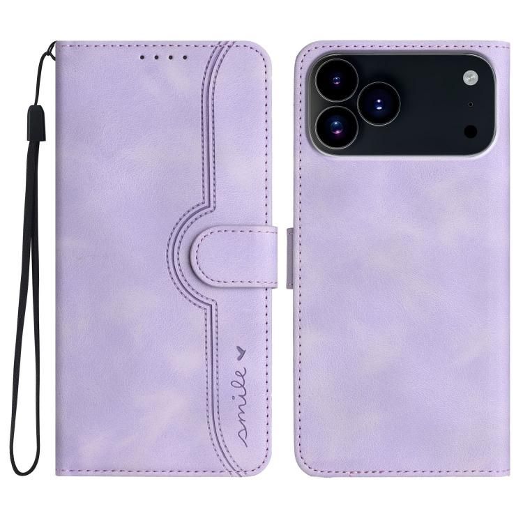 For iPhone 18 Pro Max / iPhone 17 Pro Max Heart Pattern Skin Feel Leather Phone Case