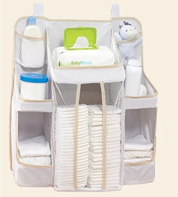 Baby Crib Organizer Bedside Hanging Storage Bag Diaper Bag For Baby Essentials