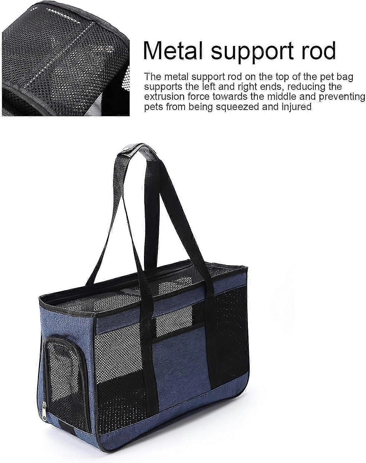 Waterproof Foldable Pet Carrier Bag for Dogs and Cats With Metal Frame