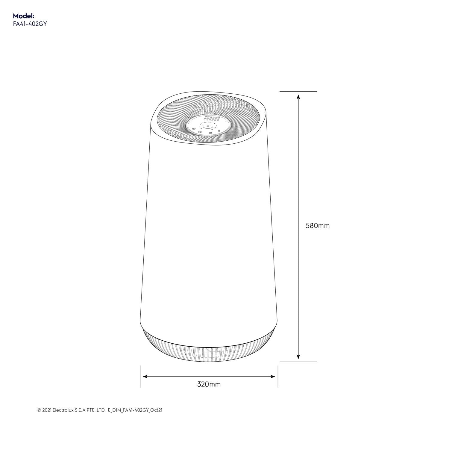 Electrolux Flow A4 Air Purifier, UltimateHome 500, FA41-402GY