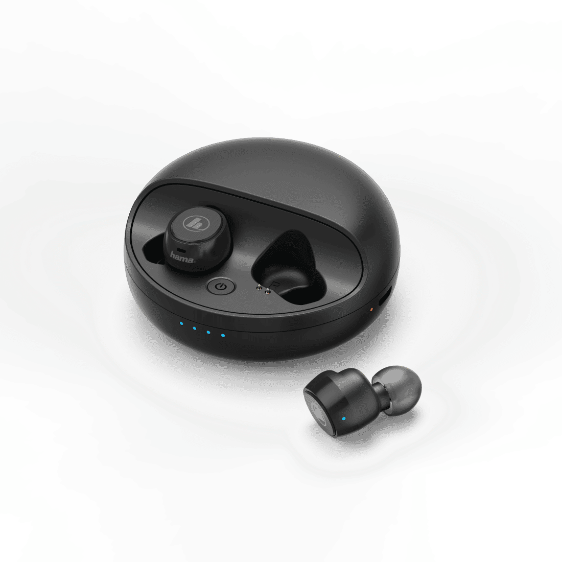 سماعات HAMA 178881 Bluetooth® "Disc" ، داخل الأذن ، لاسلكية بالكامل ، صغيرة الحجم ، محطة شحن