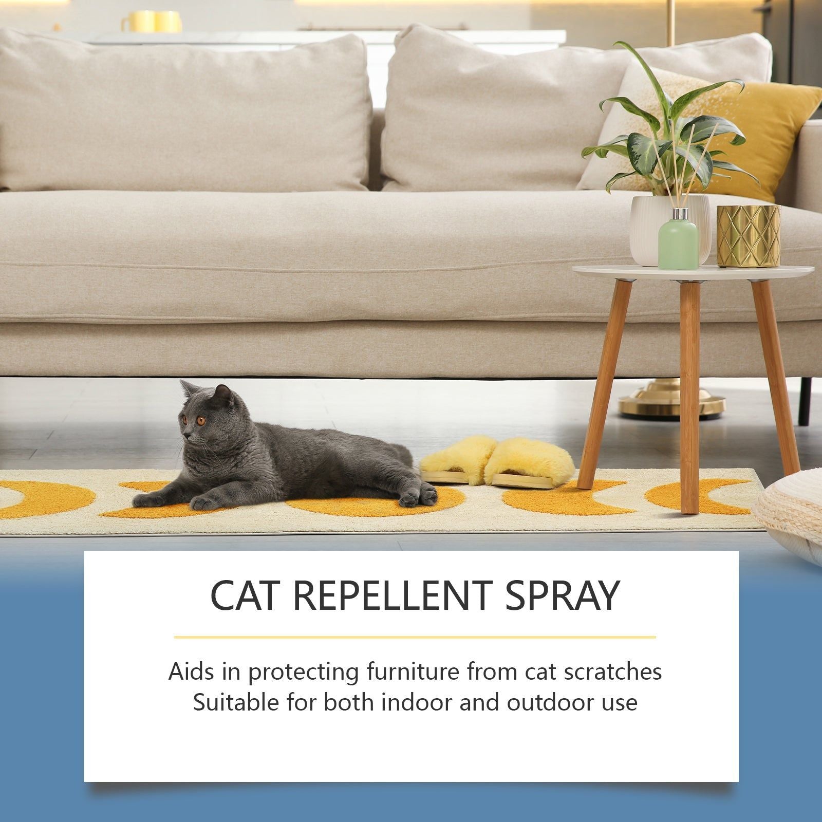 Cat Training Spray, Gentle, Furniture Scratch-Resistant, Indoor Outdoor, Drive Away Cats ,100ml