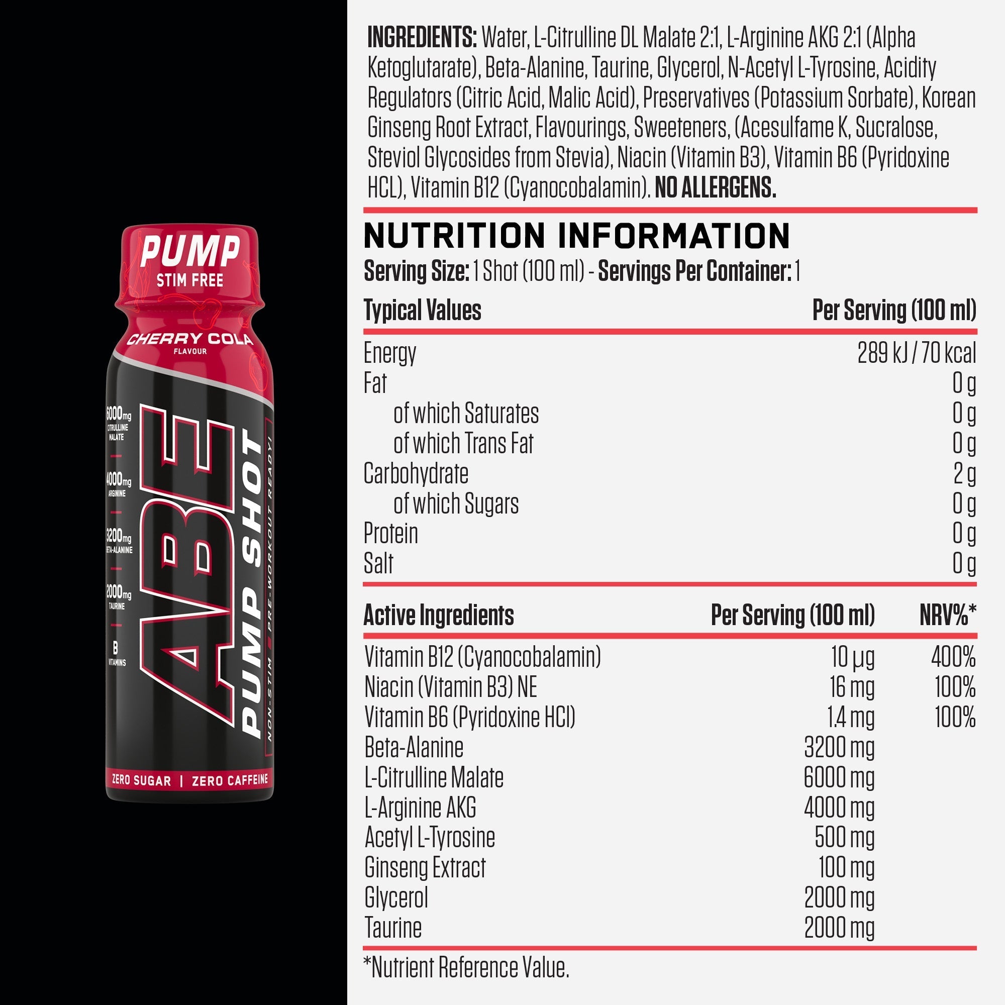 AN ABE PUMP SHOT CHERRY COLA 60 ML