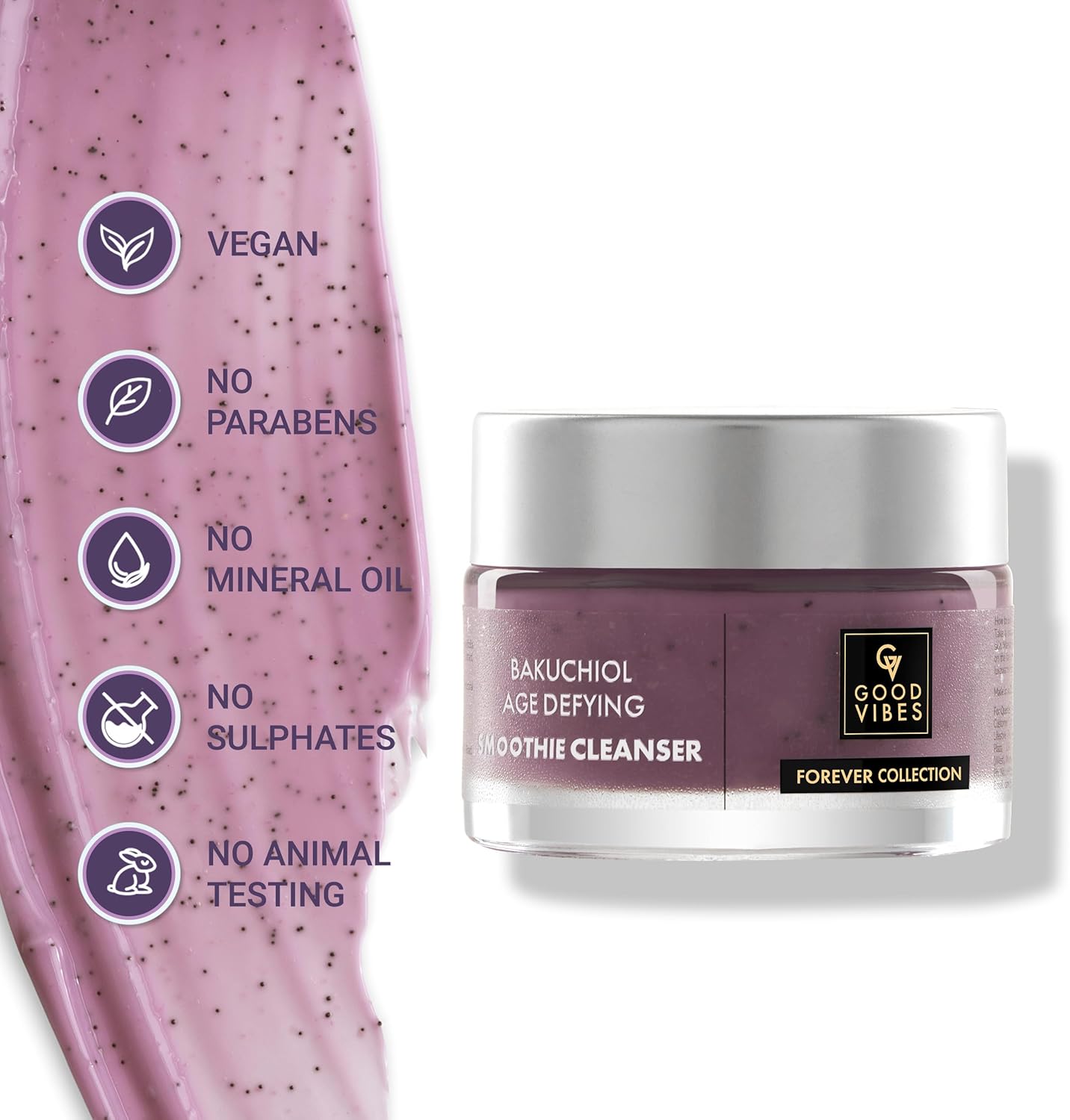 منظف سموذي مقاوم لعلامات التقدم في السن Good Vibes Bakuchiol 45 جم