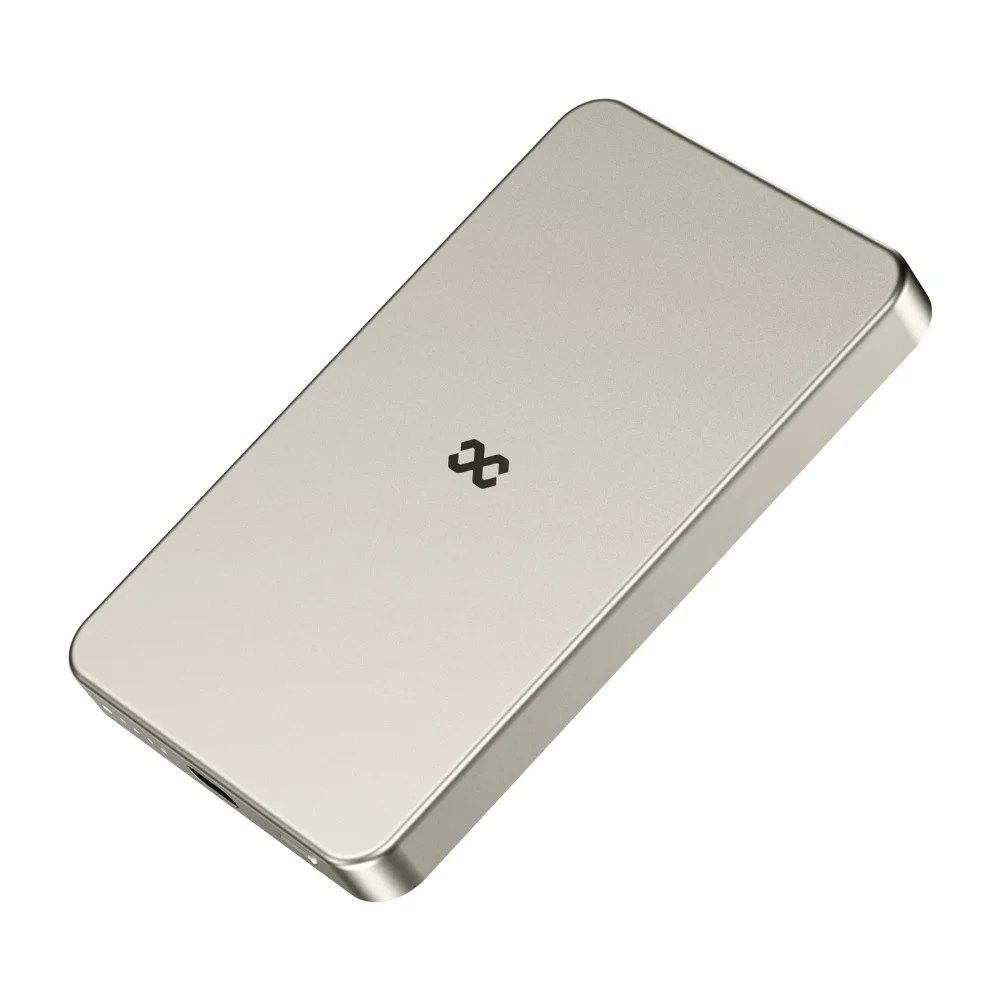 Infinyty MP38 Fast Wired & Wireless Charging Power Bank, 5000mAh, Silver