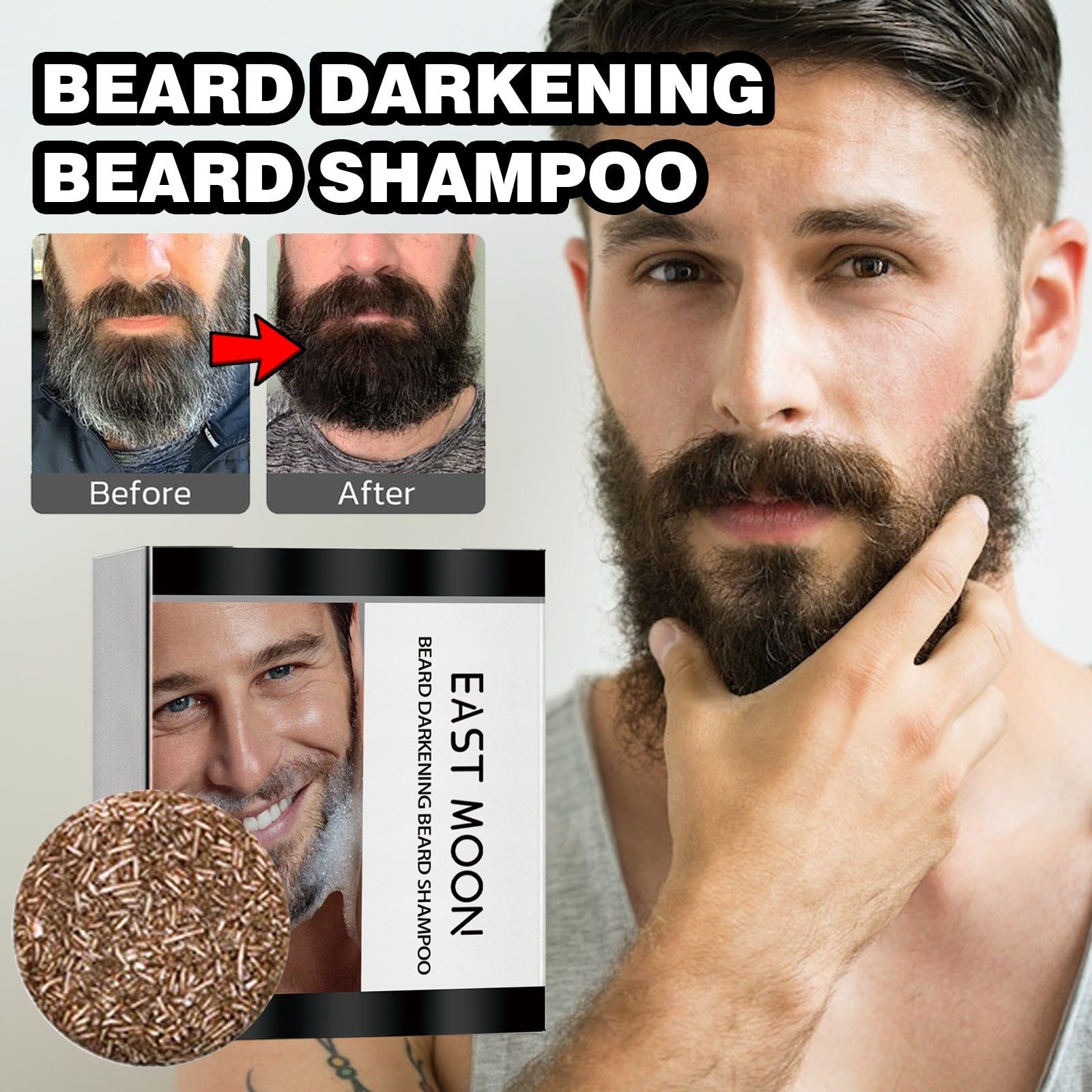 Beard Care, Natural Thickening Beard Soap, Nourishing & Moisturizing ,1pcs