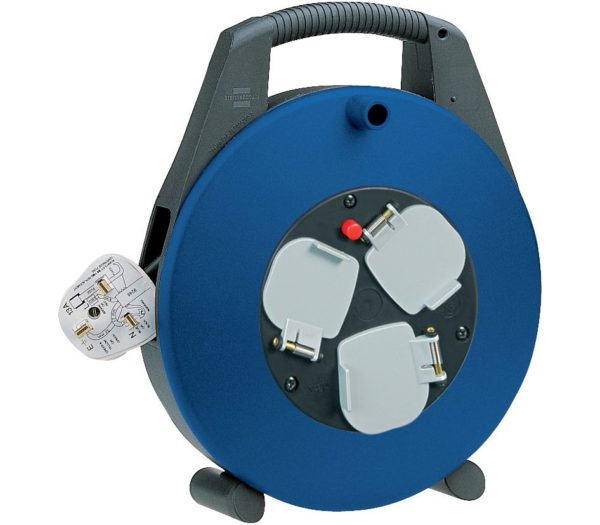 Brennenstuhl 1108567900 Vario Line Multistandard 3-way cable reel box 10m ,Blue