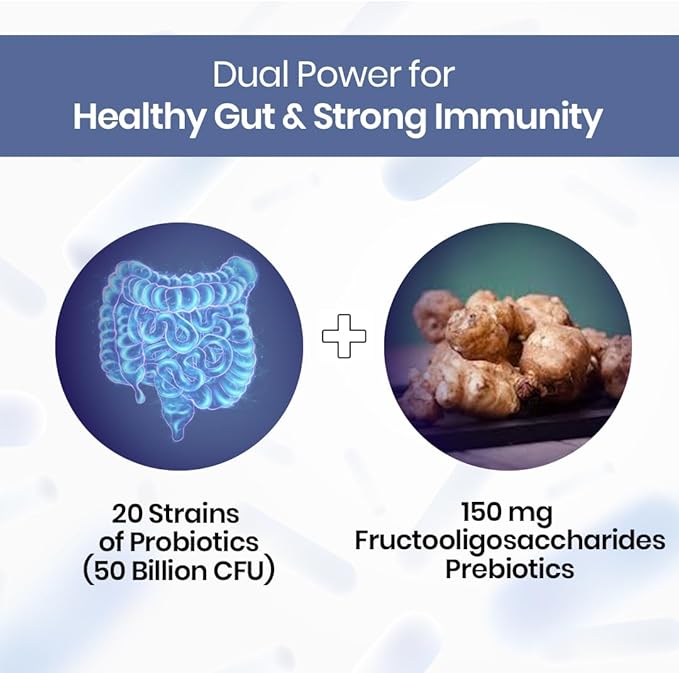 Himalayan Organics Probiotics 50 Billion CFU with Prebiotic 60 Tablets