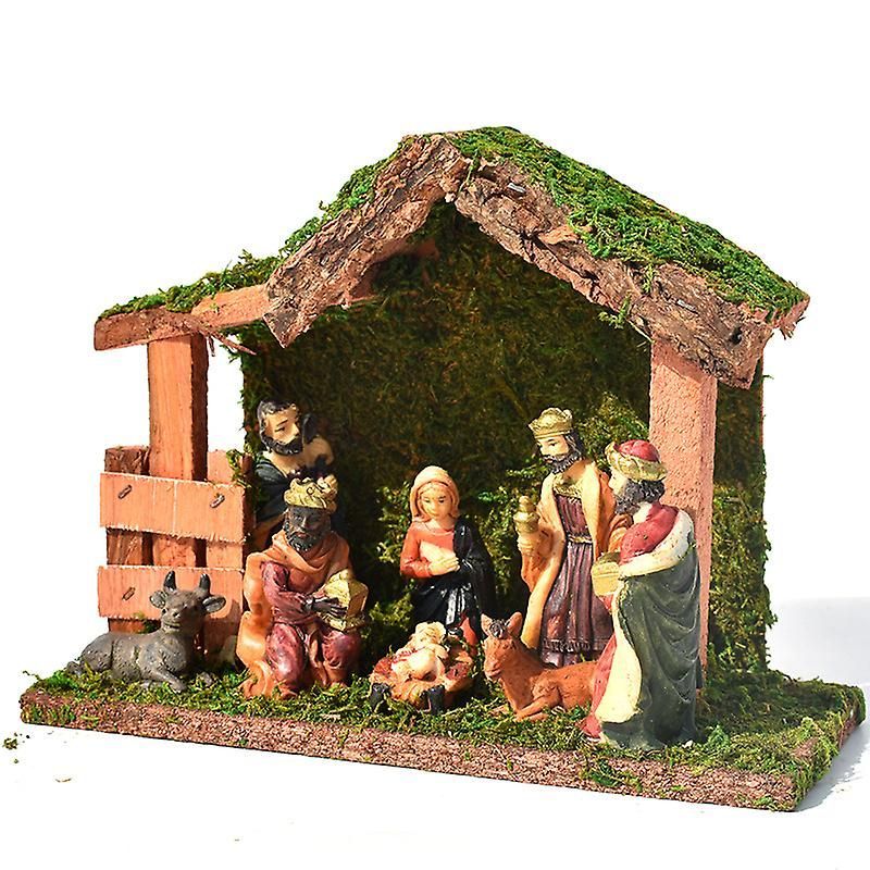 Christmas Nativity Sculpture Jesus Figurine Ornament Xmas Decorations Gift
