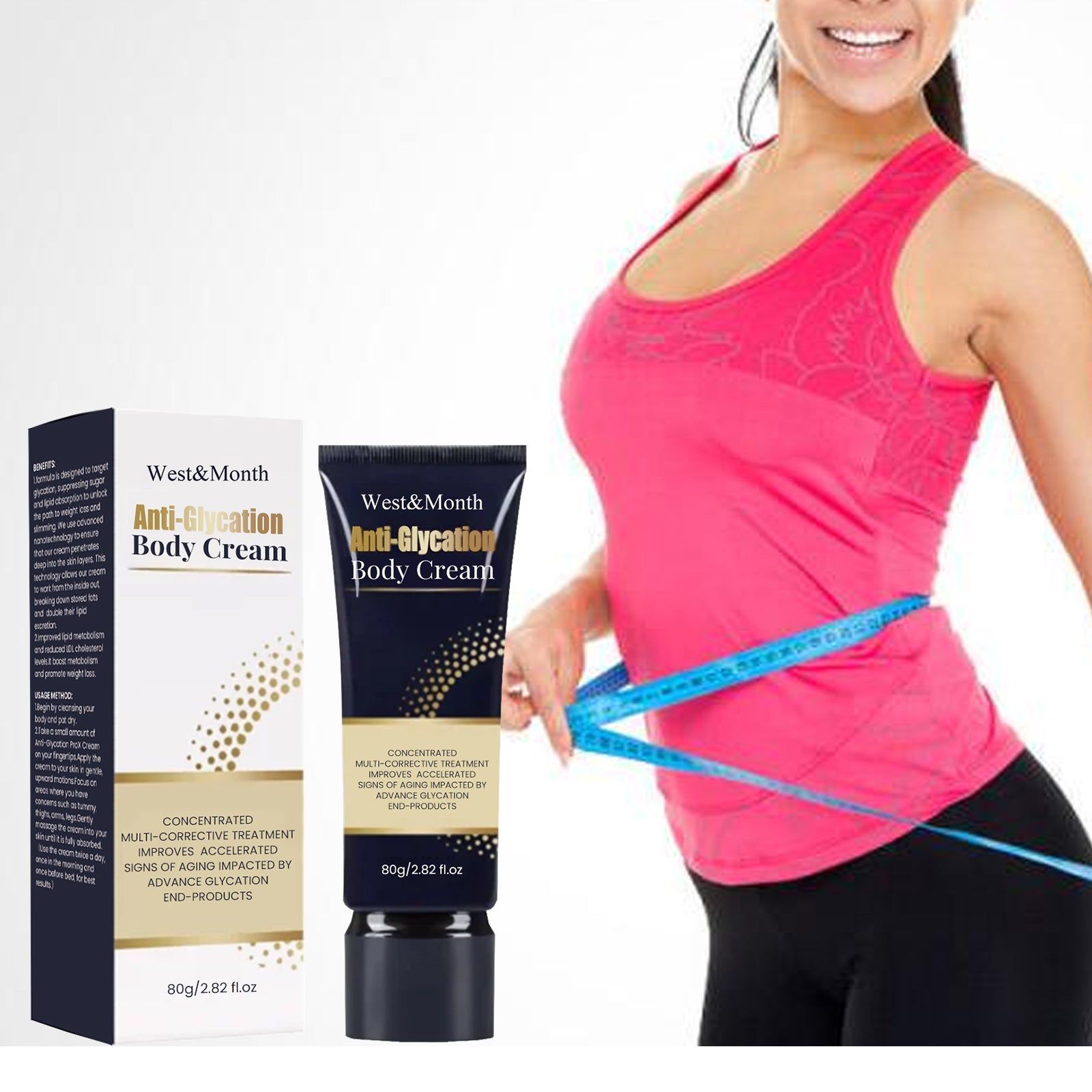 Anti-Glycation Body Cream, Body Shaping, Firming, Moisturizing, Slimming, Skin Tightening ,80g