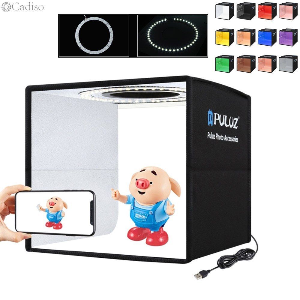 Cadiso-ring LED light for photography, 25cm, folding studio, portable illuminati
